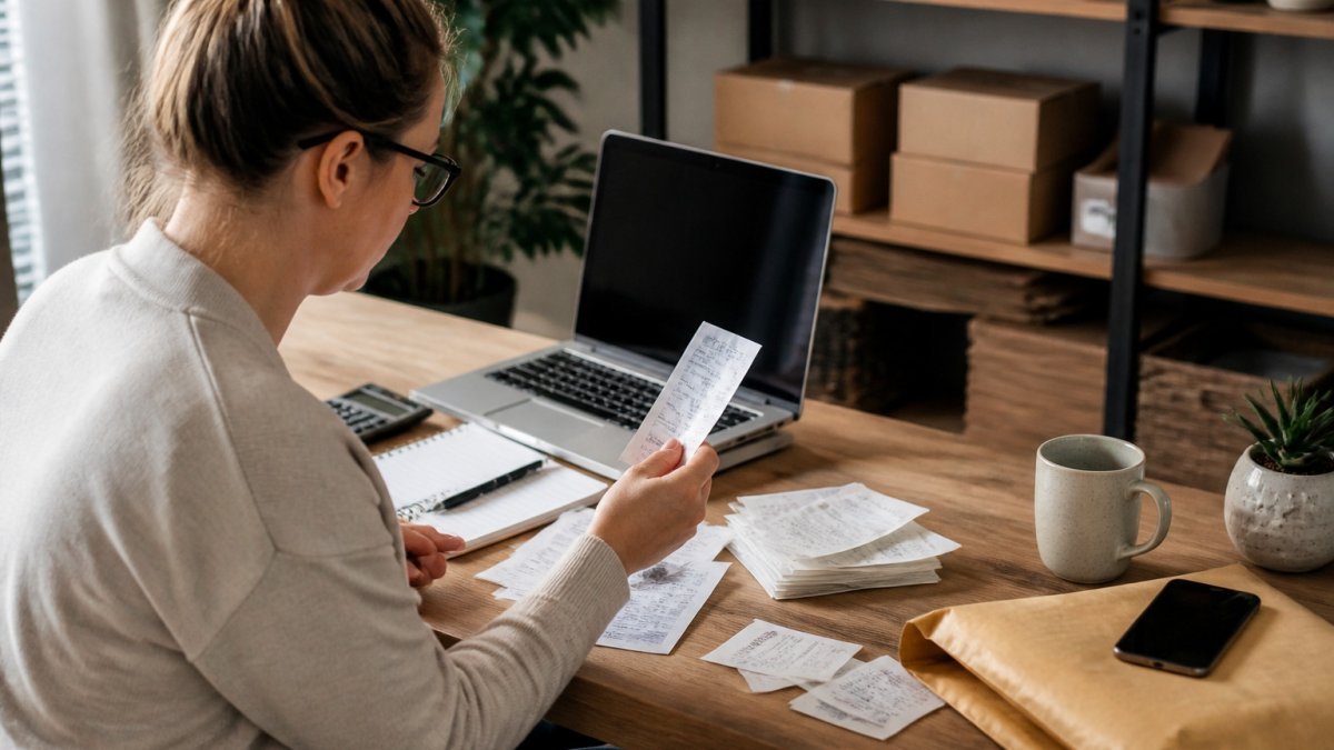 Infographic showing the essential bookkeeping process an accountant for dropshipping uses to track store sales.